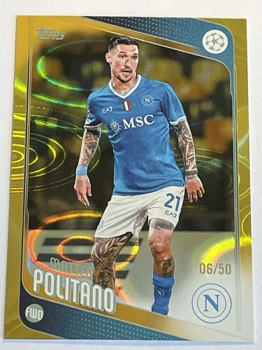 Matteo Politano 2025 Topps Competizioni UEFA per Club Gold Raindrops /50
