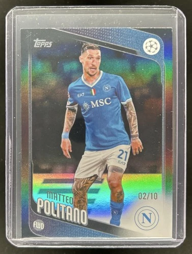 Matteo Politano 2025 Topps UEFA Black Holo /10