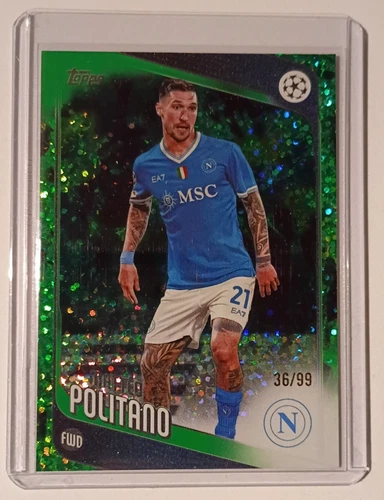 Matteo Politano 2025 Topps UEFA Champions League Green Foil /99
