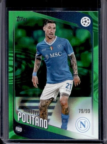 Matteo Politano 2025 Topps UEFA Gocce di Pioggia Verde /99