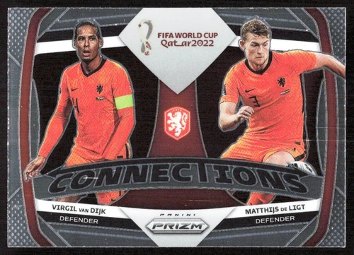 Matthijs de Ligt / Virgil van Dijk 2022 Panini Prizm World Cup