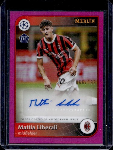 Mattia Liberali 2024 Topps Merlin Chrome UEFA Rosa Refractor /199