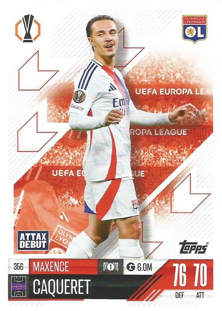 Maxence Caqueret 2024 Topps Match Attax UEFA Club Competitions