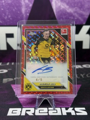 Maximilian Beier 2025 Topps Chrome Bundesliga Red Geometric /5
