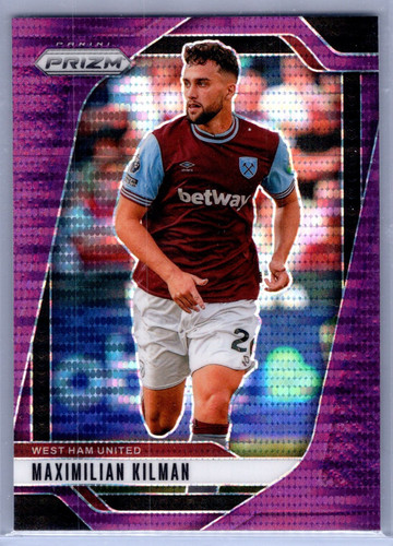 Maximilian Kilman 2024 Panini Prizm Premier League Purple Pulsar Prizm