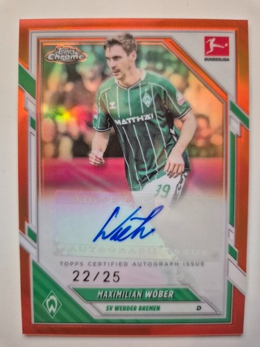 Maximilian Wöber 2025 Topps Chrome Bundesliga Orange /25