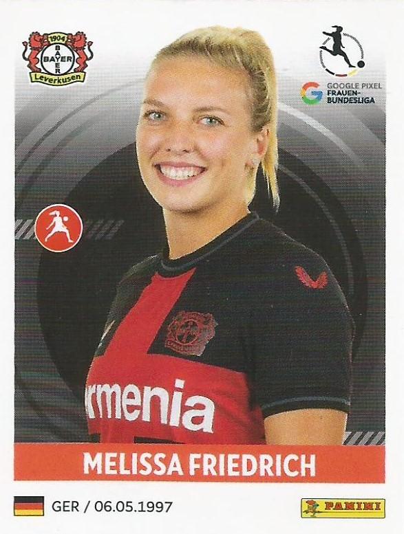 Melissa Friedrich 2023 Panini Frauen Bundesliga Stickers