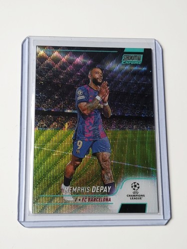 Memphis Depay 2022 Topps Stadium Club Chrome Aqua Wave /250