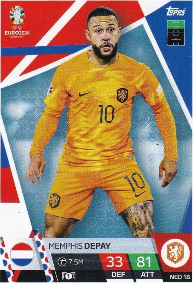 Memphis Depay 2024 Topps Match Attax UEFA EURO