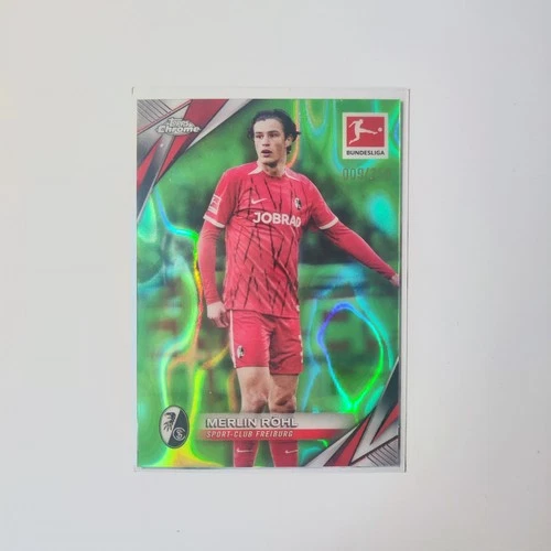 Merlin Röhl 2024 Topps Chrome Bundesliga Neon Green Lava /250