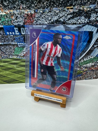 Michael Kayode 2026 Topps Chrome Premier League Blue Wave Refractor 134/150