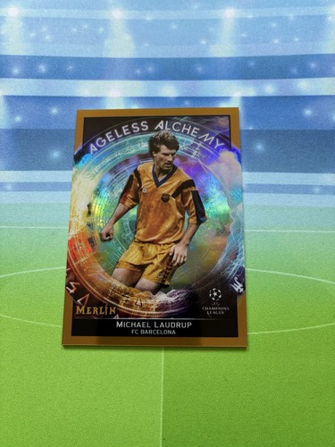 Michael Laudrup 2021 Topps Merlin Chrome UCL Gold /50