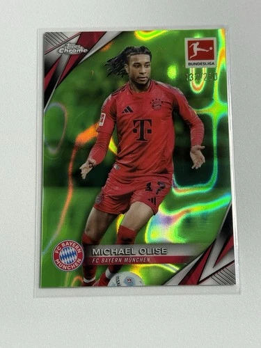 Michael Olise 2024 Topps Bundesliga Cromo Lava Verde /250