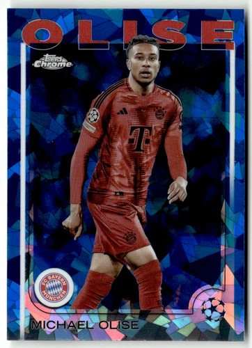 Michael Olise 2025 Topps Champions League Chrome Sapphire Refractor