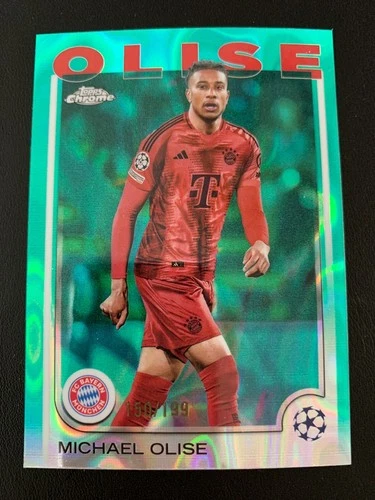 Michael Olise 2024 Topps Chrome Aqua Lava Refractor /199