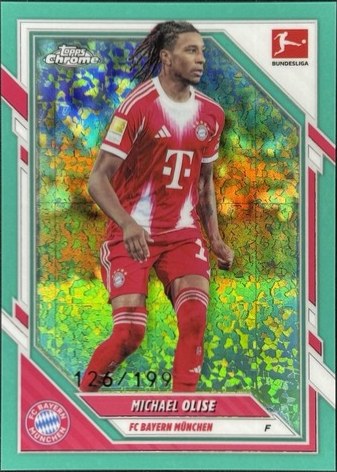 Michael Olise 2025 Topps Chrome Aqua Mini Diamonds /199