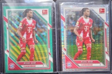 Michael Olise 2025 Topps Chrome Aqua & Pulsar /199