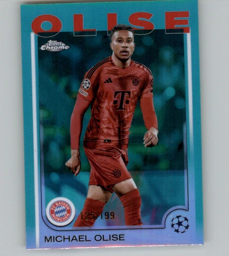Michael Olise 2024 Topps Chrome Aqua Refractor /199