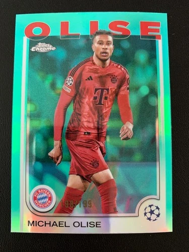 Michael Olise 2024 Topps Chrome Aqua Refractor /199