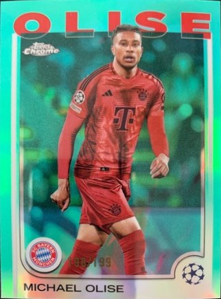 Michael Olise 2024 Topps Chrome Aqua Refractor /199