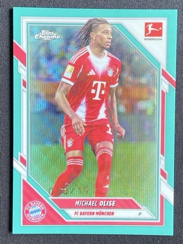 Michael Olise 2026 Topps Chrome Aqua Wave /199