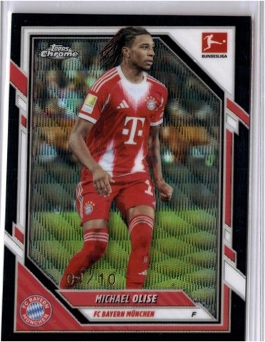 Michael Olise 2025 Topps Chrome Black Wave /10