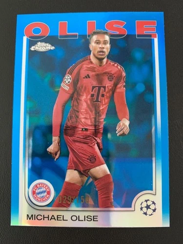 Michael Olise 2024 Topps Chrome Blue Refractor /150