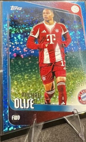 Michael Olise 2025 Topps Chrome Blue Refractor /150