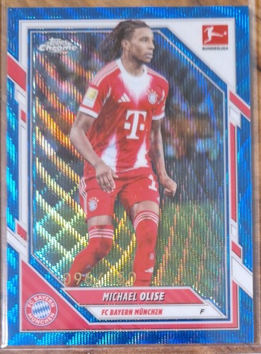 Michael Olise 2025 Topps Chrome Blue Sparkle /150