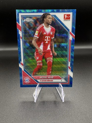 Michael Olise 2025 Topps Chrome Blue Wave /150