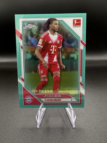 Michael Olise 2025 Topps Chrome Bundesliga Aqua /199