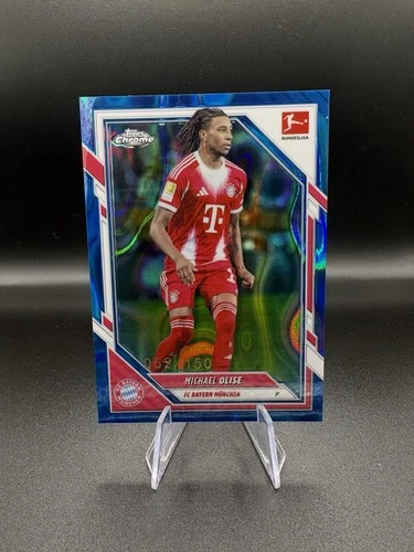 Michael Olise 2025 Topps Chrome Bundesliga Blue Lava /150