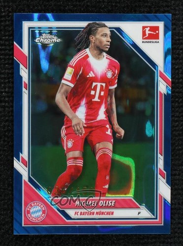 Michael Olise 2025 Topps Chrome Bundesliga Blue Lava Refractor /150