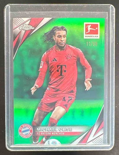 Michael Olise 2024 Topps Chrome Bundesliga Green Refractor /99