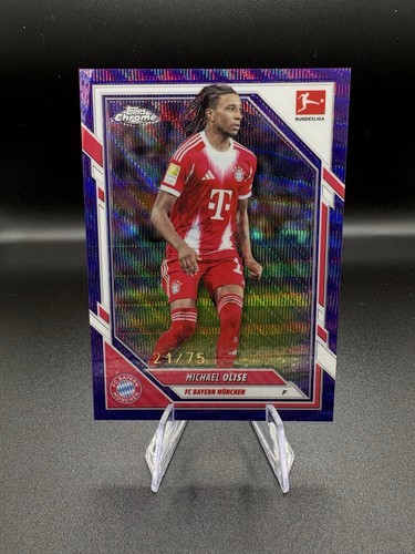 Michael Olise 2025 Topps Chrome Bundesliga Purple Wave /75