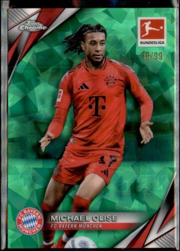 Michael Olise 2024 Topps Chrome Bundesliga Sapphire Edition Green /99