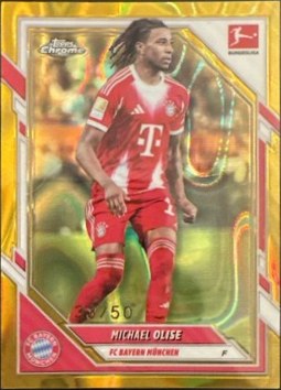 Michael Olise 2025 Topps Chrome Gold Lava /50