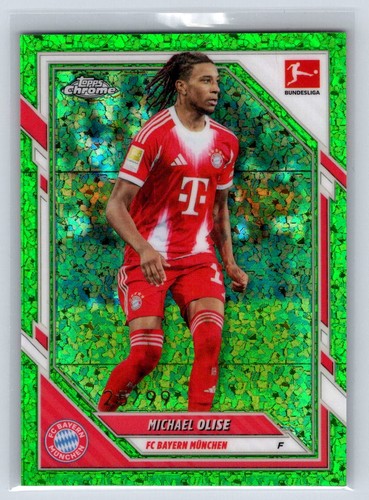 Michael Olise 2025 Topps Chrome Green Diamond /99