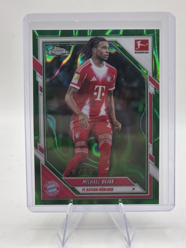 Michael Olise 2025 Topps Chrome Green Lava /99
