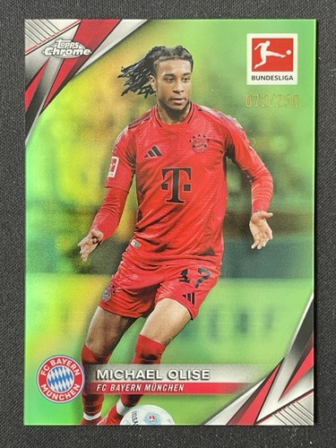 Michael Olise 2024 Topps Chrome Green Refractor /250