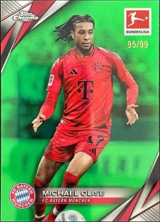 Michael Olise 2024 Topps Chrome Green Refractor /99
