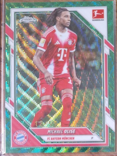 Michael Olise 2025 Topps Chrome Green Sparkle /99
