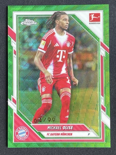 Michael Olise 2026 Topps Chrome Green Wave /99
