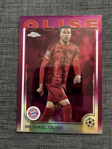 Michael Olise 2024 Topps Chrome Magenta Refractor /75