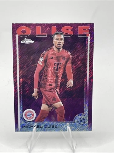 Michael Olise 2024 Topps Chrome Magenta Shimmer