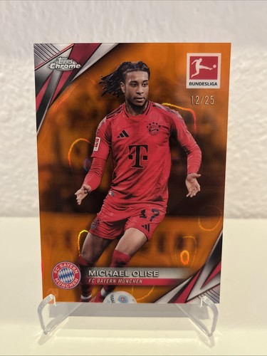 Michael Olise 2024 Topps Chrome Orange Lava /25