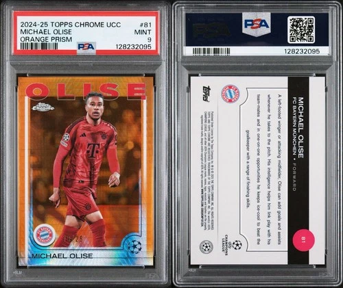 Michael Olise 2024 Topps Chrome Orange Prism /25