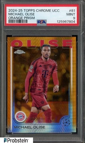 Michael Olise 2024 Topps Chrome Orange Prism /25