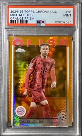Michael Olise 2024 Topps Chrome Orange Prism /25
