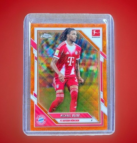 Michael Olise 2025 Topps Chrome Orange Wave /25